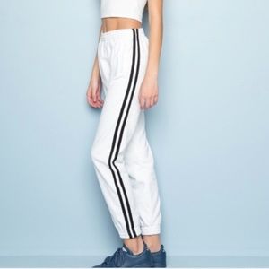 White and black brandy Melville sweatpants RARE